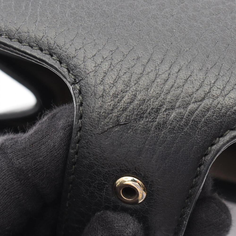 GUCCI Authentic Black Leather Shoulder Bag - Picture 9 of 9